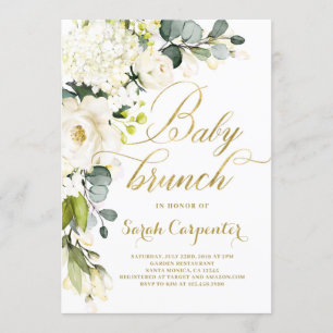 Gender neutral baby shower brunch invitation