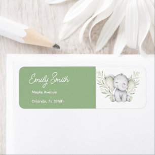 Gender Neutral Baby Shower Elephant Eucalyptus