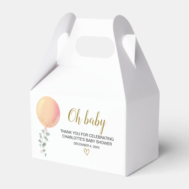 Gender Neutral Baby Shower Favour Box (Front Side)