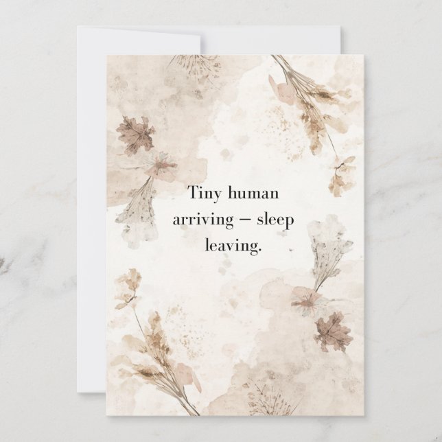 Gender Neutral Baby Shower Invitation Card (Front)