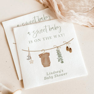 Gender Neutral Baby Shower Napkins, Gender Reveal  Napkin