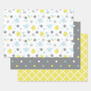 Gender Neutral Baby Shower Wrapping Paper Sheet