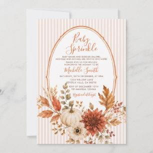 Gender Neutral Baby Sprinkle Pumpkin Fall Invitation