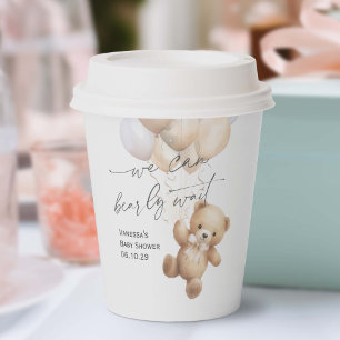 Gender Neutral Bearly Wait Modern Shower Paper Cups