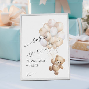 Gender Neutral Bearly wait Shower favour sign