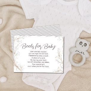 Gender-Neutral Boho Baby in Bloom Books for Baby Enclosure Card