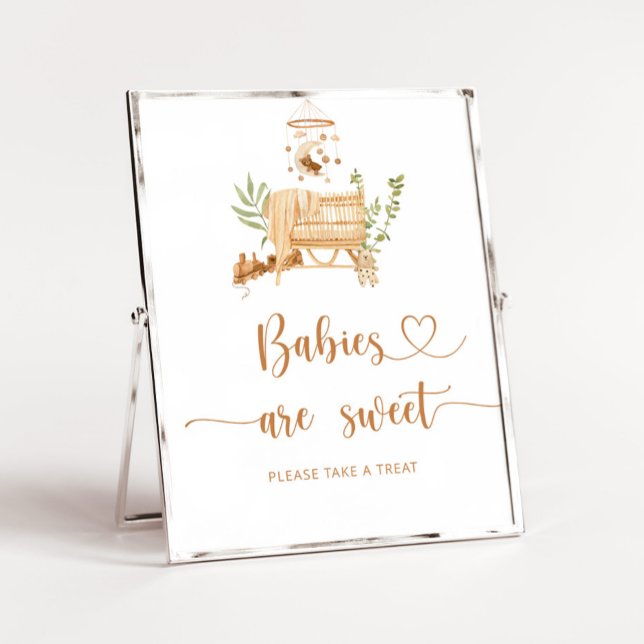 Gender neutral boho nursery Babies are sweet Poster (Creator Uploaded)
