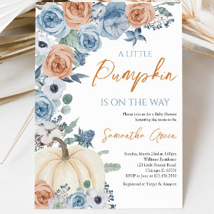 Gender Neutral Boho Pumpkin Baby Shower Invitation