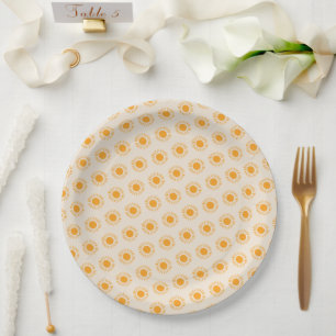 Gender Neutral Boho Sun Baby Shower Paper Plate