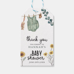 Gender Neutral Boho Watercolor Baby Shower Gift Tags