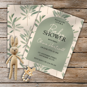 Gender Neutral Botanical Baby Shower Invitation