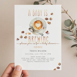 Gender Neutral Coffee Baby Shower Invitation