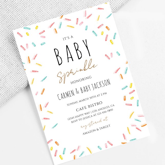 Gender Neutral Confetti Baby Sprinkle Invitation (Creator Uploaded)