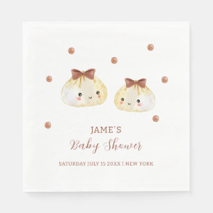 Gender Neutral Cute Dumpling Baby Shower  Napkin