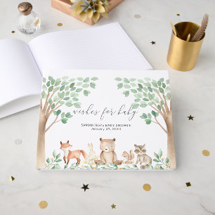 Gender Neutral Cute Woodland Animals Baby Shower Guest Book