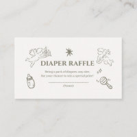 Gender Neutral doodle cupid Baby Shower green