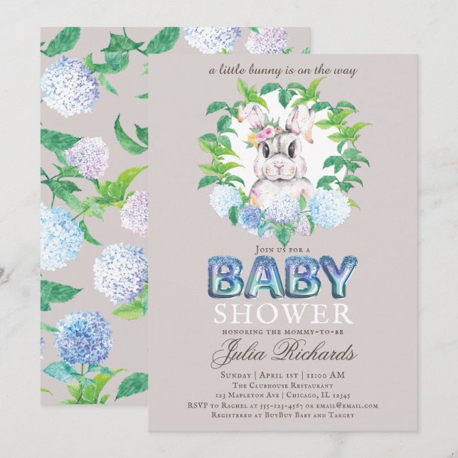 Gender neutral Easter baby shower Invitation (Front/Back)