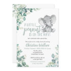 Gender Neutral Elephant Baby Shower Invitations