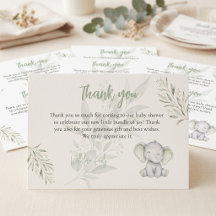 Gender Neutral Elephant Eucalyptus Baby Shower