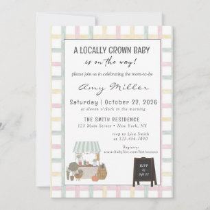 Gender Neutral Farmers Market Baby Invitation