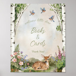 Gender Neutral Forest Arch and Fawn Baby Shower Poster