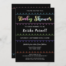 Gender Neutral Fun Loops Baby Shower Invitation