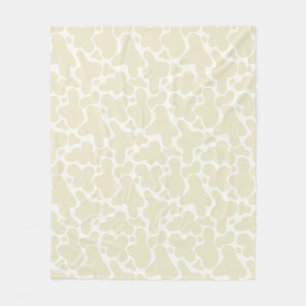 Gender Neutral Gift Wrap   Beige Cow Print Fleece Blanket