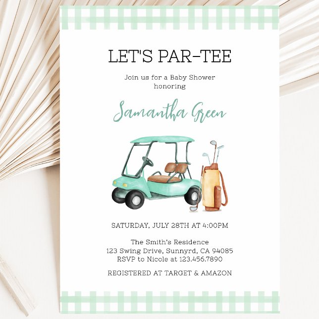 Gender Neutral Golf Baby Shower Invitation (Creator Uploaded)