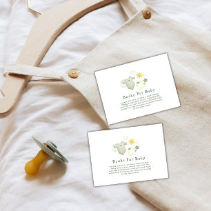 Gender Neutral Green Baby Clothes Books for Baby Enclosure Card