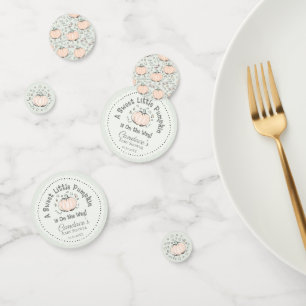 Gender Neutral Green Little Pumpkin Baby Shower Confetti