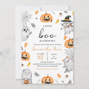 Gender Neutral Halloween Baby Shower Invitation