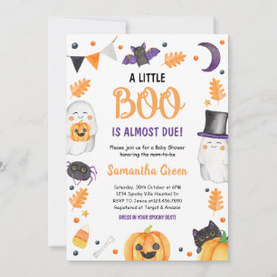 Gender Neutral Halloween Baby Shower Invitation