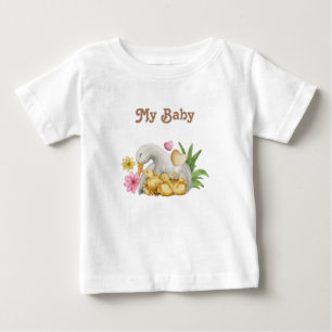 Gender Neutral Happy Mom with Baby Watercolor Cute T-Shirt