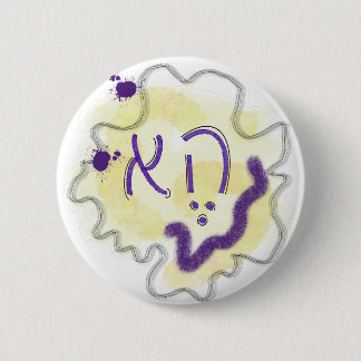 Gender Neutral Hebrew Pronoun, Nonbinary Colours 6 Cm Round Badge