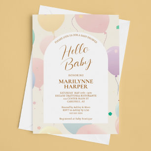 Gender Neutral Hello Baby Shower Invitation