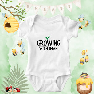 Gender Neutral Islamic Quote Slogan Boy Girl Baby Bodysuit