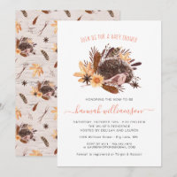 Gender Neutral Little Hedgehog Autumn Baby Shower