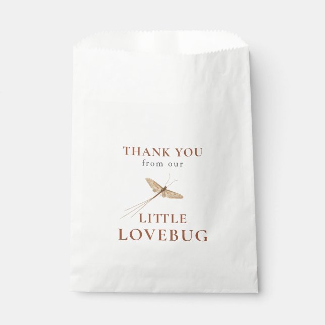 Gender Neutral Little Love Bug Baby Shower Favour Bags (Front)