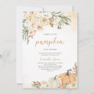 Gender Neutral Little Pumpkin Baby Shower Invitation
