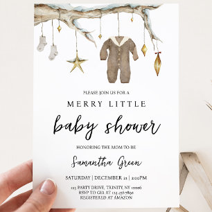 Gender Neutral Merry Little Baby Shower Invitation