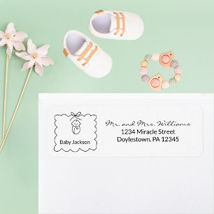 Gender Neutral Modern Baby Shower Return Address