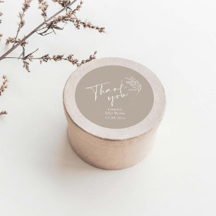 Gender Neutral Modern Baby Shower Thank You Classic Round Sticker