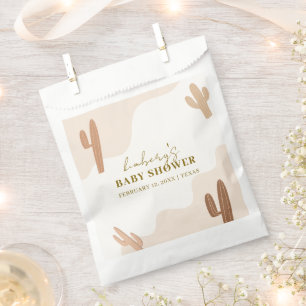 Gender Neutral Modern Boho Cactus Baby Shower Favour Bags