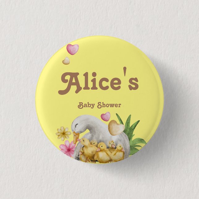 Gender Neutral Mommy and Baby Cute Baby Shower 3 Cm Round Badge (Front)