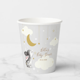Gender Neutral Moon Star Cloud Baby Shower Paper Cups