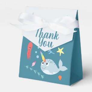 Gender Neutral Narwhal Ocean Baby Shower Favour Box