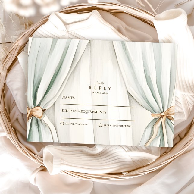 Gender Neutral Nesting Party Baby Shower RSVP Card (Creator Uploaded)