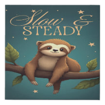 Gender Neutral Nursery: Cute Sloth Wall Art