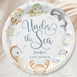 Gender Neutral Ocean Baby Shower Gender Neutral  Paper Plate<br><div class="desc">Add a touch of elegance to your Baby Shower with our 'Under The Sea' Ocean Baby Shower Paper Plates! Don't settle for the ordinary. Elevate your celebration,  order your today,  and make your event extraordinary!</div>
