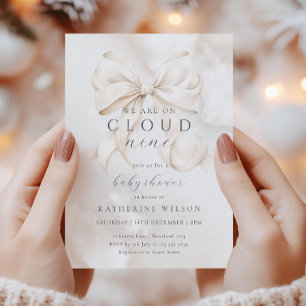 Gender Neutral On Cloud Nine Baby Shower Invitation